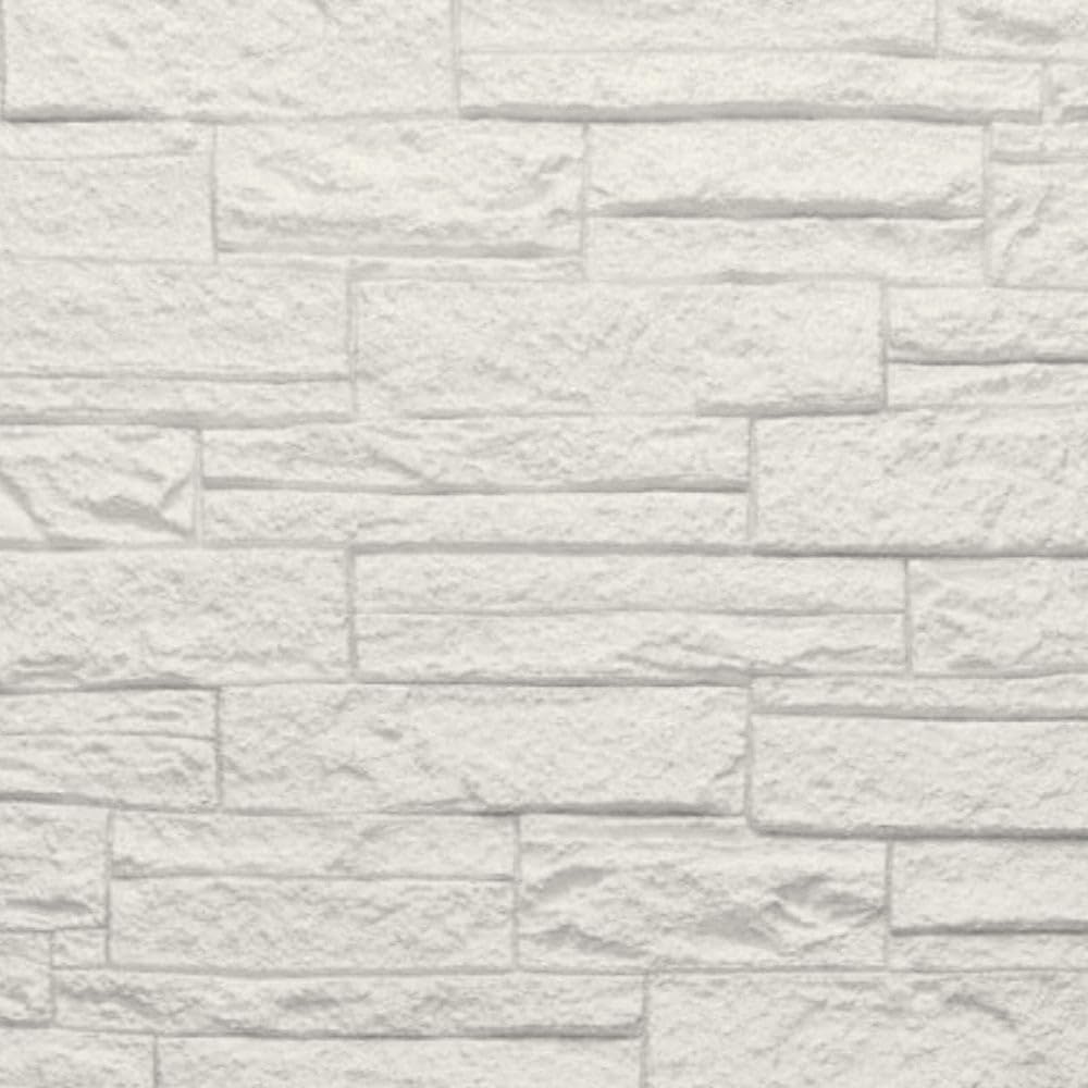 3D Cegła Kamień Dekoracyjny Panel Zestaw 12 Sztuk 8,6 mt2 Pokrycie ścienne PU 120 x 60 x 2,5 Biały kwarcyt