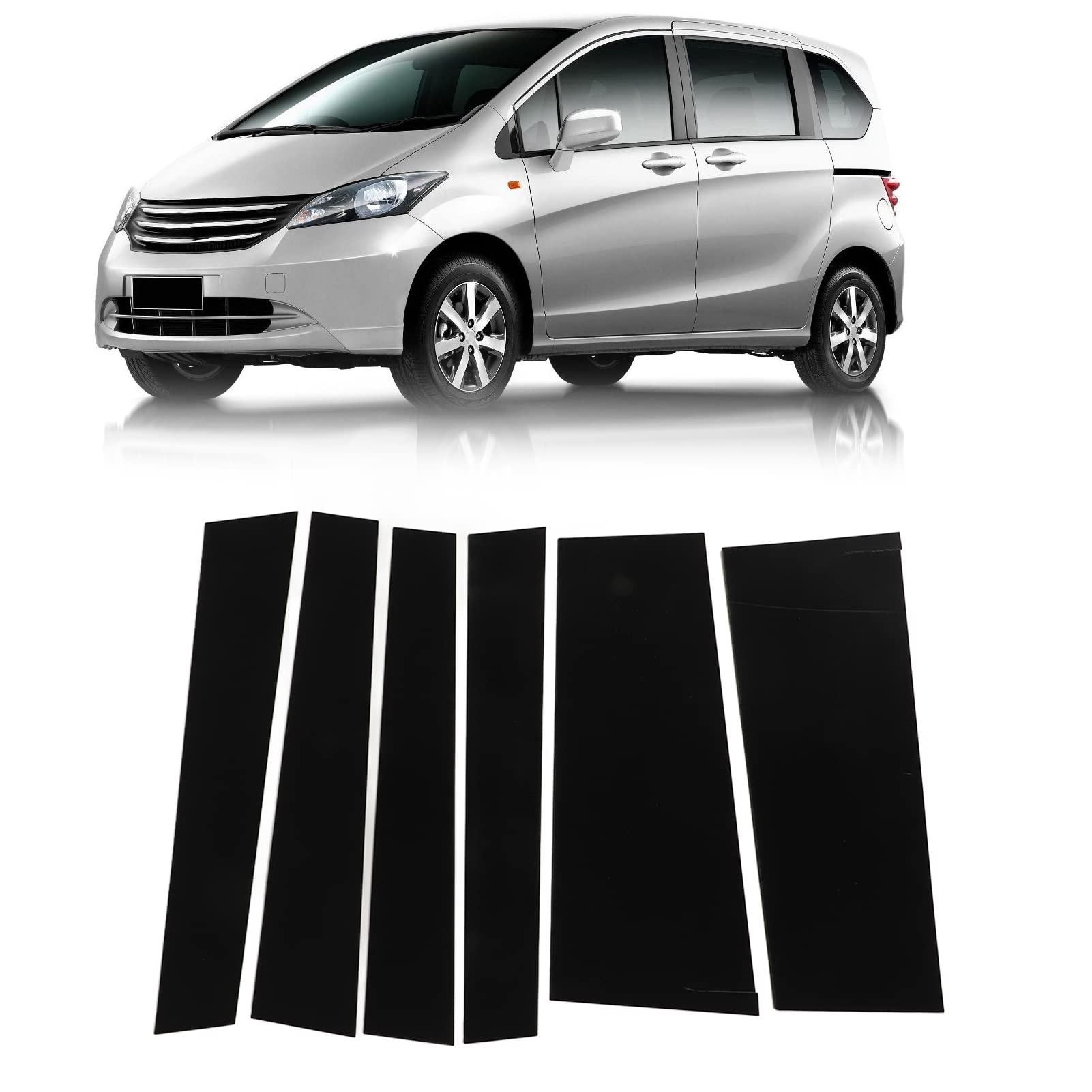 FREED フリード GB3 GB4 ピアノブラックピラー 8p 保護フィルム付