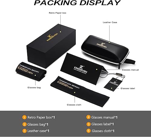 Miniatura 9 de KINGSEVEN Genuino retro redondo steampunk gafas de sol hombres retro mujeres gafas de sol sombras vintage viaje gafas de sol gafas de sol