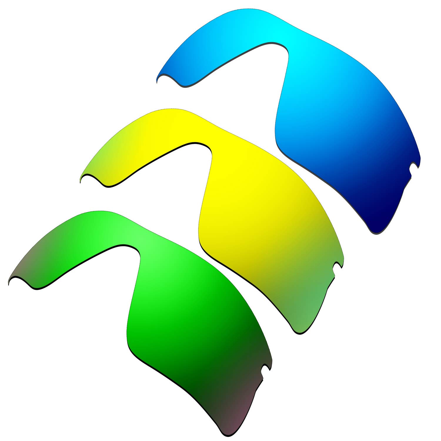 Lentilles de rechange Oakley Radar Range 53-097 bleu or vert - 8