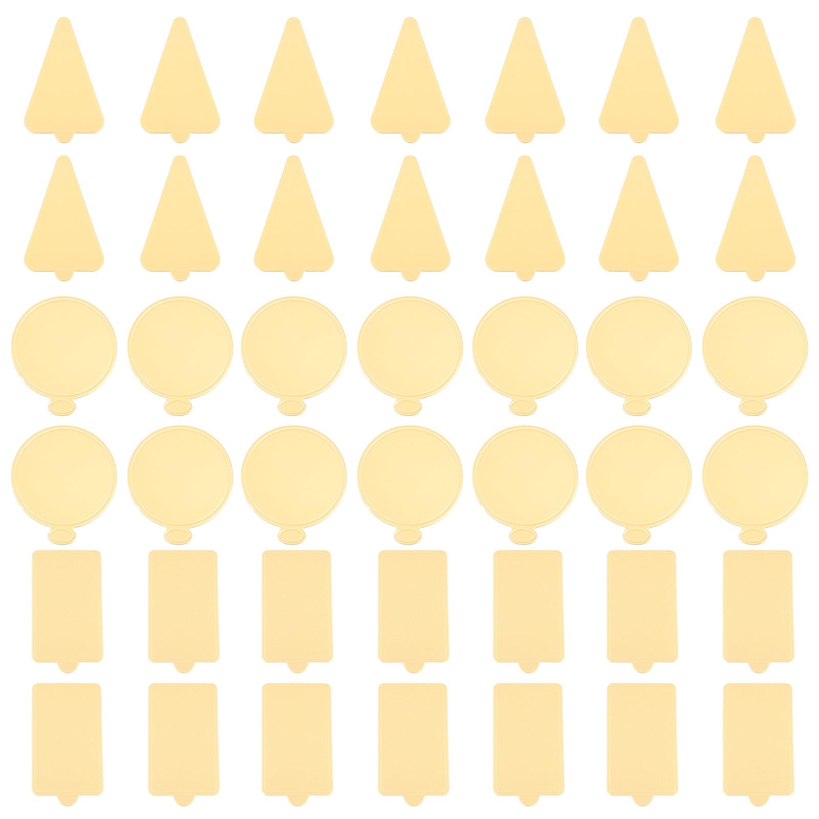 300 Kleiner Tortenbodenplatten aus Lebensmittelechtem Material Goldene Runde Dreieckige Rechteckige Kuchenböden für Dessertpräsentation bei Hochzeiten und Partys