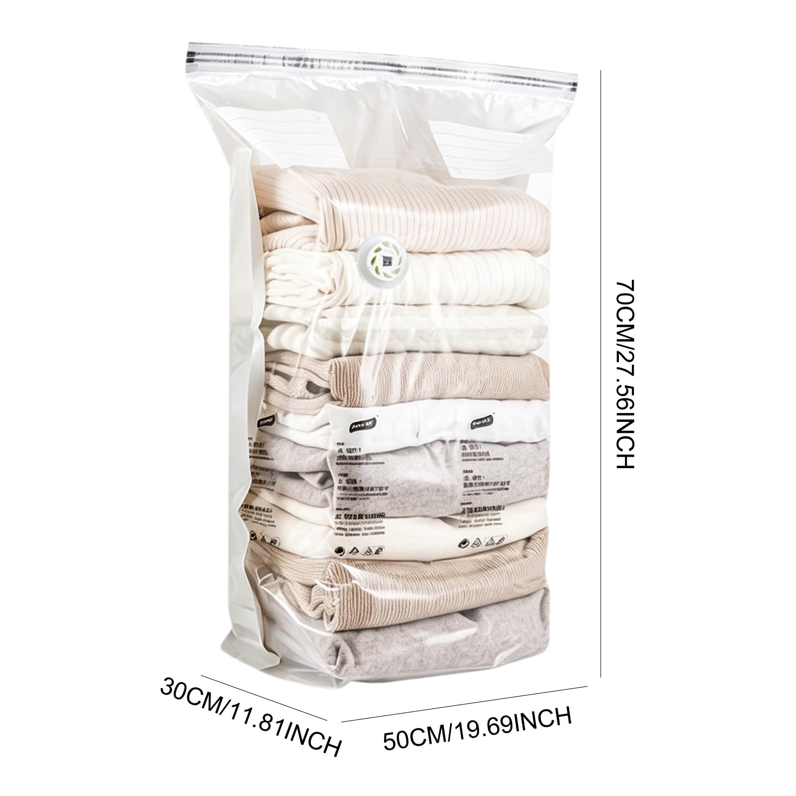 Bolsas de almacenamiento al vacío, bolsas reutilizables para ahorrar espacio, prensa y sellar para ropa, ropa de cama, edredones, equipo fuera de temporada, no necesita bomba, 9 paquetes para una