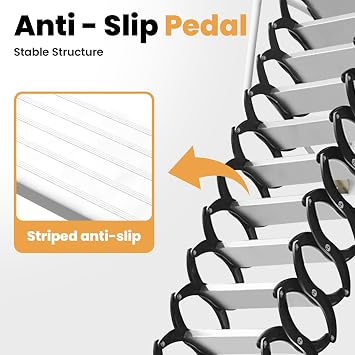 12FT Wall Mounted Attic Ladder Pull Down System, 12-Step Al-Mg Alloy Collapsible Ladder Pull Down Attic Stairs, 900LBS Capacity Foldable Loft Stairs with Armrests