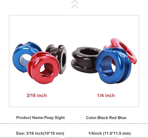 Miniatura 2 de SPG Vista Peep de tiro con arco, 14" 316" de aluminio Peep Sight o tubo peep Sight con divisor de cuerda para arco compuesto de tiro con arco