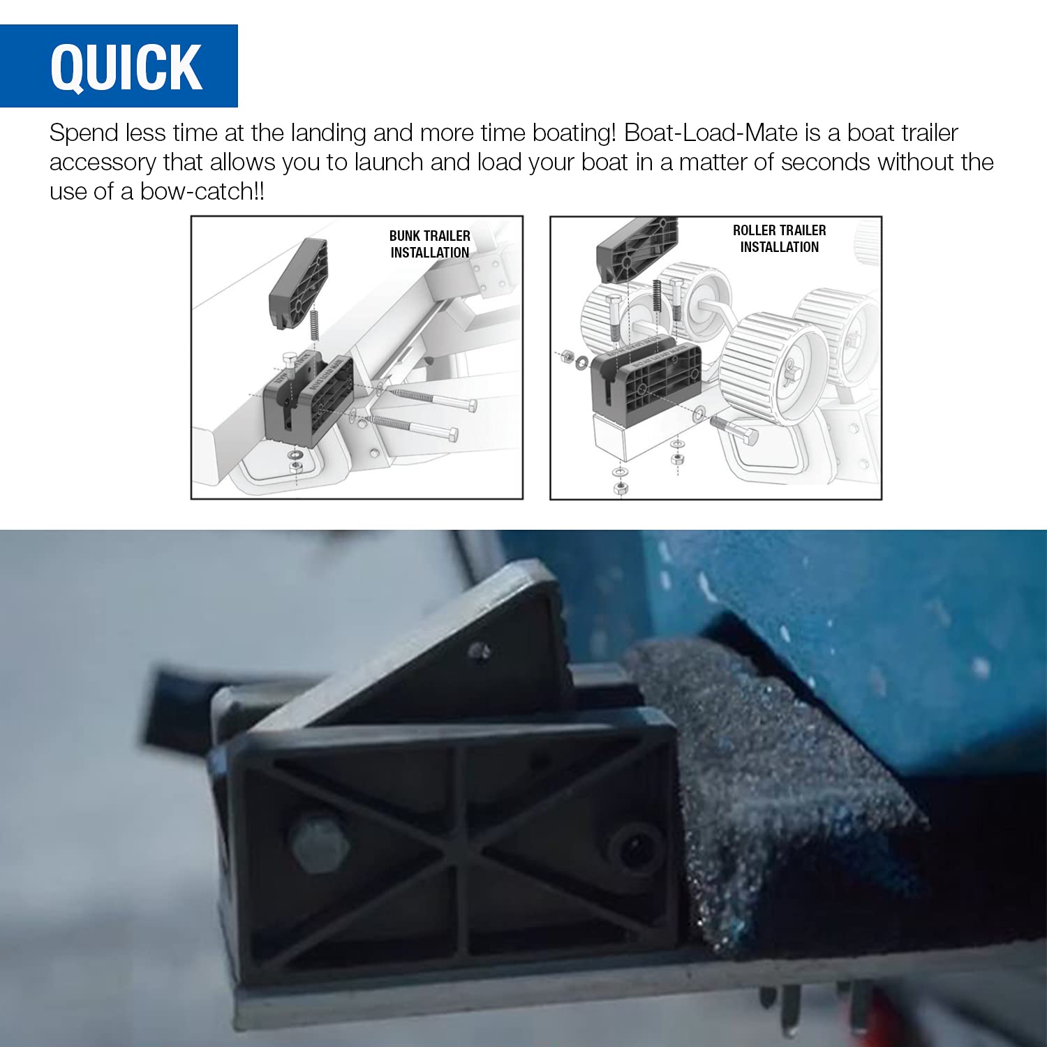 Boat Load Mate Spring Loaded Automatic Boat Latch, Boat to Trailer