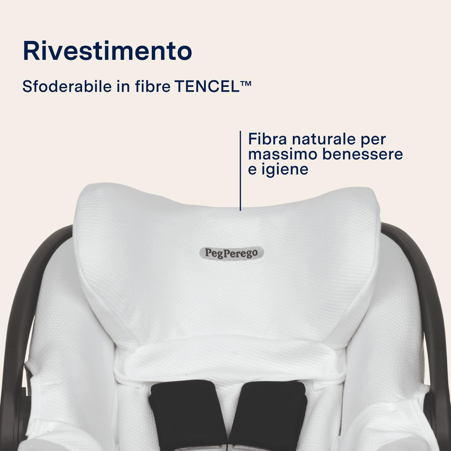PEG Clima Cover - Rivestimento Termoregolatore in Tencel per Seggiolini Auto Primo Viaggio (Modelli SL, i-Size, Lounge, SLK)