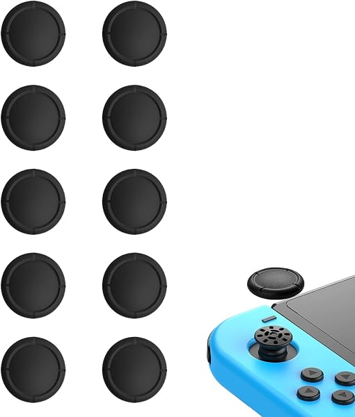 5paia Cappuccio di ricambio per joystick, Copri Levette Analogiche in Silicone per Joystick, Replacement Joystick Covers, Protezione Thumbsticks per Switch/Lite - 1