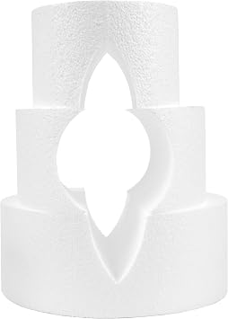 OCreme Polystyrene Cake Dummy Gardenia Cutout Set Decorating Display for Baked Goods Bakery Supplies