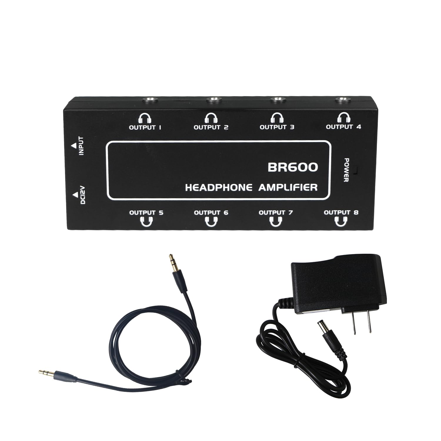 Répartiteur audio 9 jack stéréo avec alimentation 12V pour casques - 8