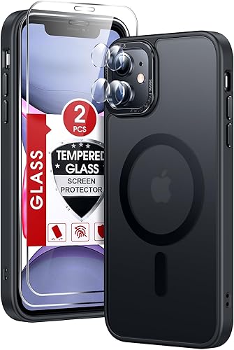Miniatura 67 de LeYi Funda para iPhone XR: con protector de pantalla X2 + 2 funda para cámara [compatible con MagSafe] Funda protectora magnética i iphoneXR, Negro
