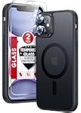 LeYi Magnetic for iPhone-11 Phone Case Compatible with MagSafe [ Screen Protector+ Camera Cover] Funda Para ipone 11case Military Grade Protective Translucent Matte Cases for i Phone 11 iphone11,Black