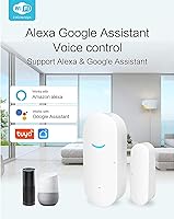 Vista 2 de Paquete de 2 alarmas inteligentes inalámbricas con sensor inteligente WiFi para puertas y ventanas, sistema de seguridad para el hogar con control