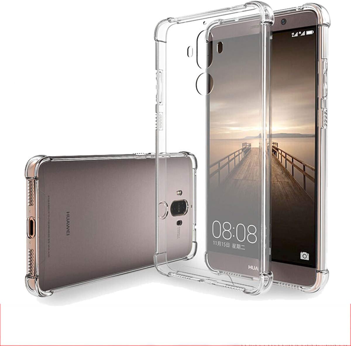 iCoverCase Compatible with Huawei Mate 9 Case, Crystal Clear Soft TPU Shock Absorption Bumper Slim Thin Case -Clear