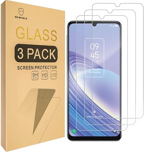 MrShield Paquete de 3 Diseñado para TCL 40 SE vidrio templado vidrio japonés con dureza 9H Protector de pantalla con reemplazo de por vida