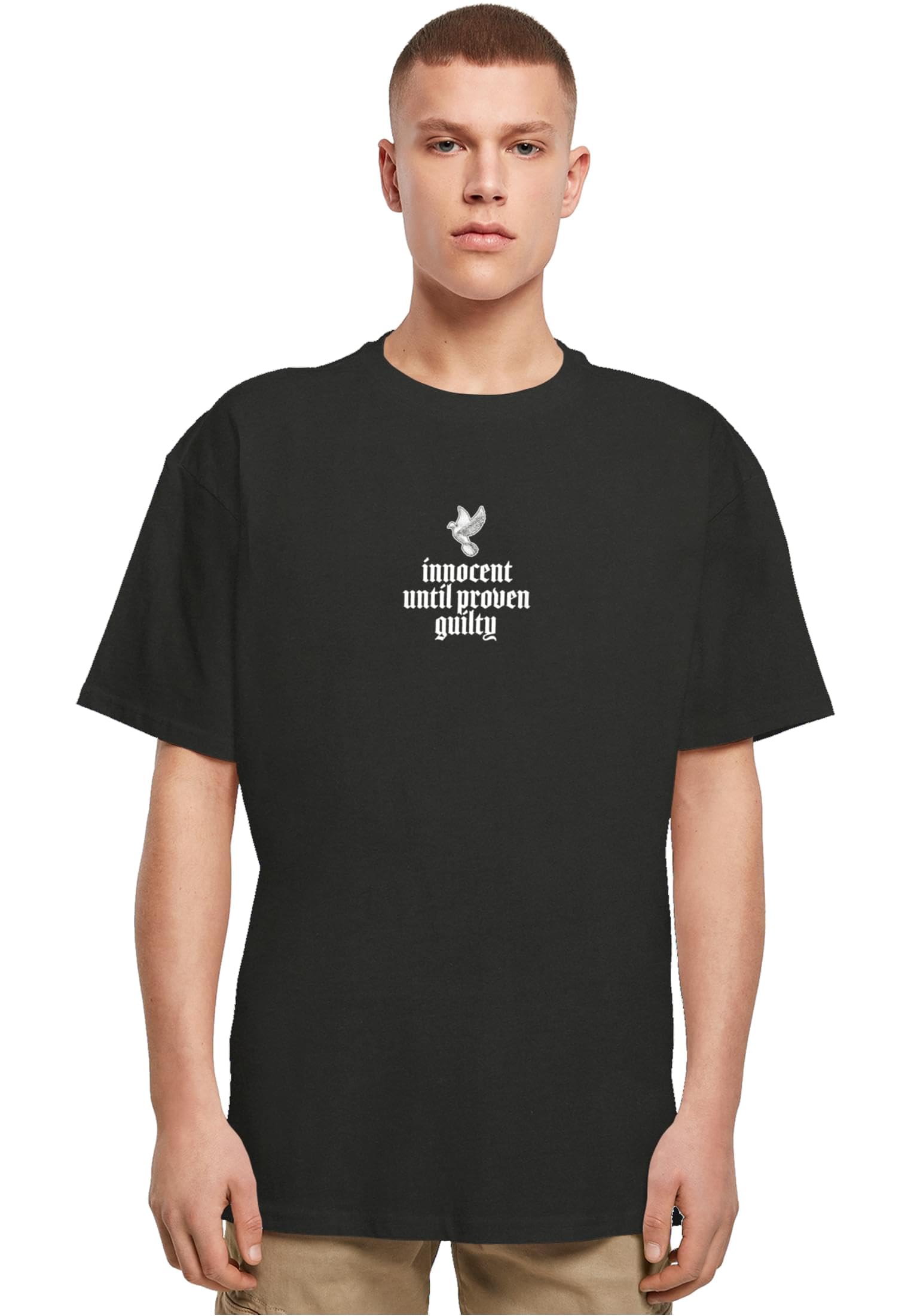 Mister Tee Unisex Noir Oversized T-Shirt Justice