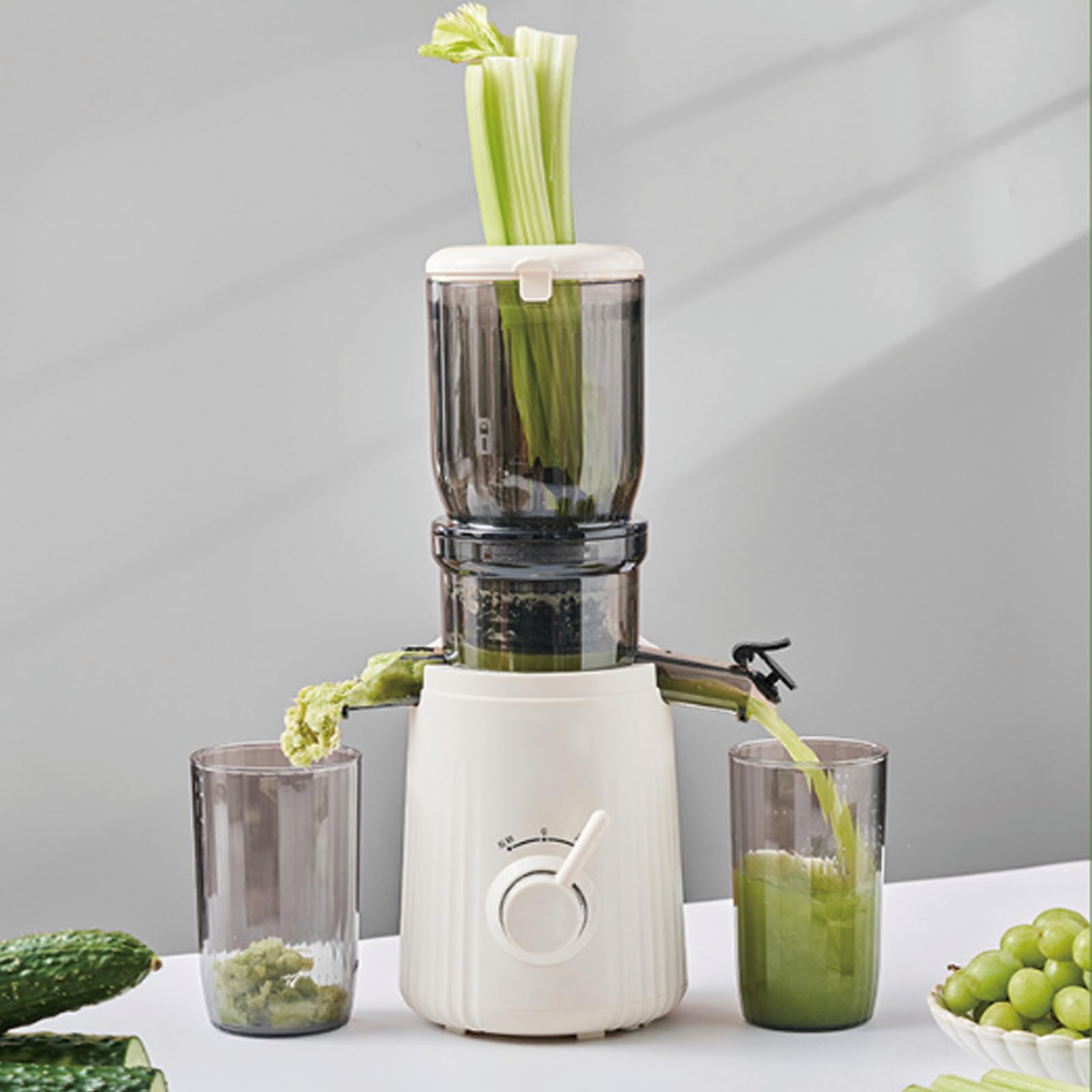 Centrifugeuse 250 W, Jus Pur À 98%, avec Séparation du Jus, Grand Diamètre 104 Mm, Récipient De 1 Litre, Interrupteur À Une Touche, pour Agrumes, Oranges Et Fruits