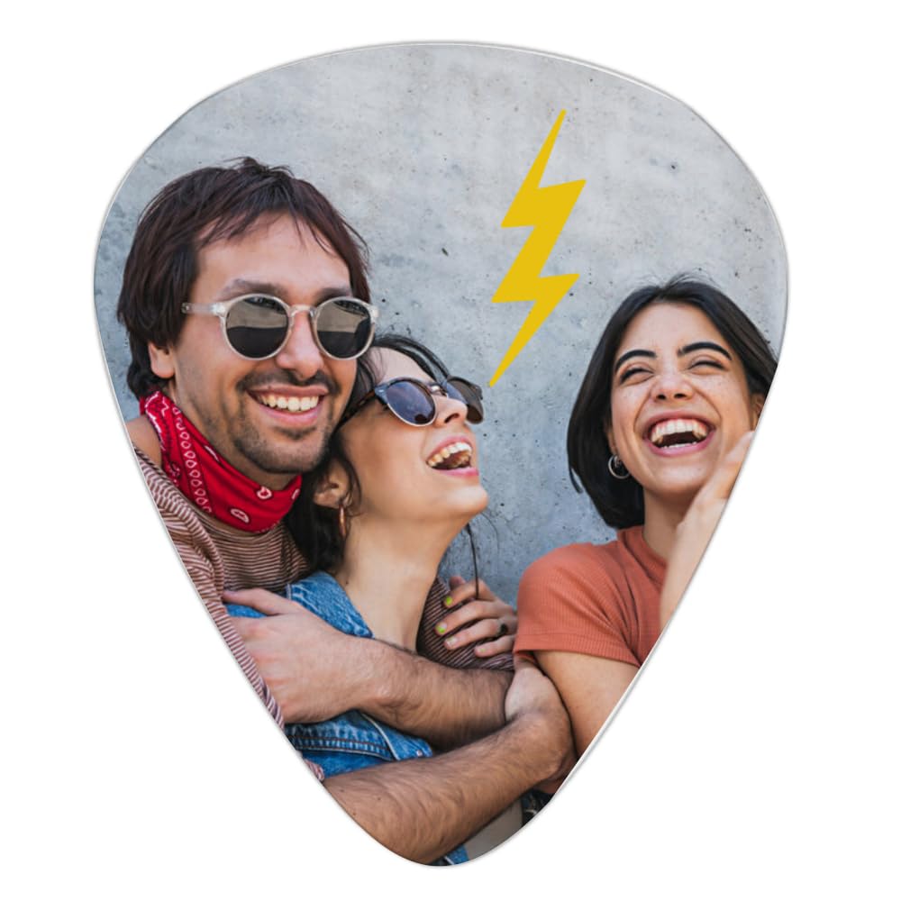 Pack 4 Plettri Per Chitarra Personalizzabili - Con Nome O Logo, Regalo Per Chitarristi, Spessore 1mm - Foto 9