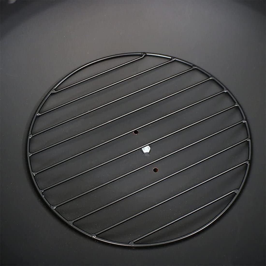Marco Paul - Grande braciere da esterno con griglia e mensola, braciere in metallo per giardino, patio, esterno, con copertura in rete e attizzatoio, barbecue, feste, tavolo, decorazione da giardino,