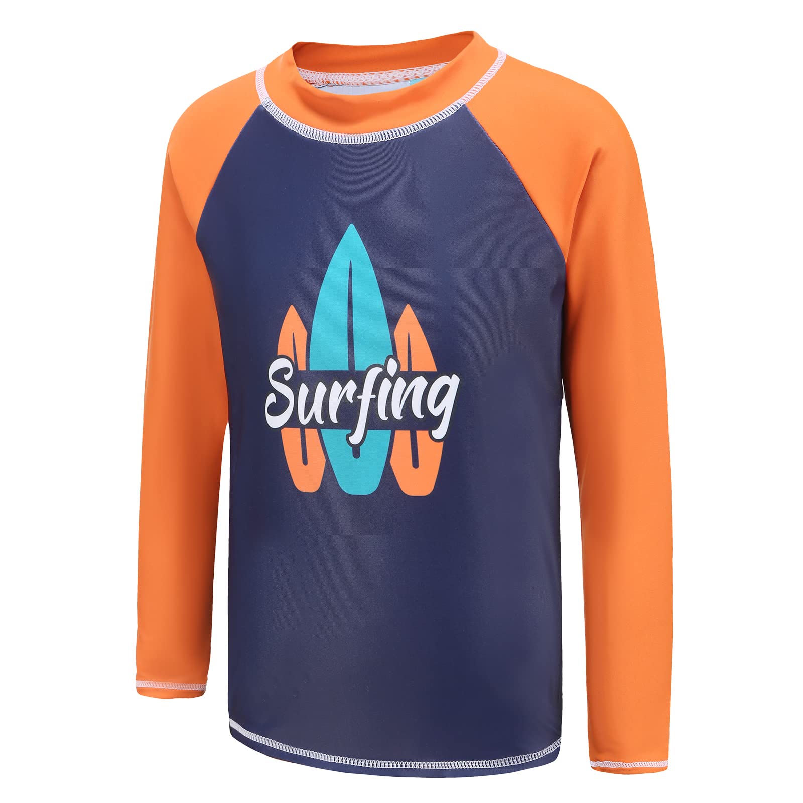 Boys Swim Top Long Sleeve Kids One Piece Rash Guard Swimsuit Boys Rash Vest Age 5-14