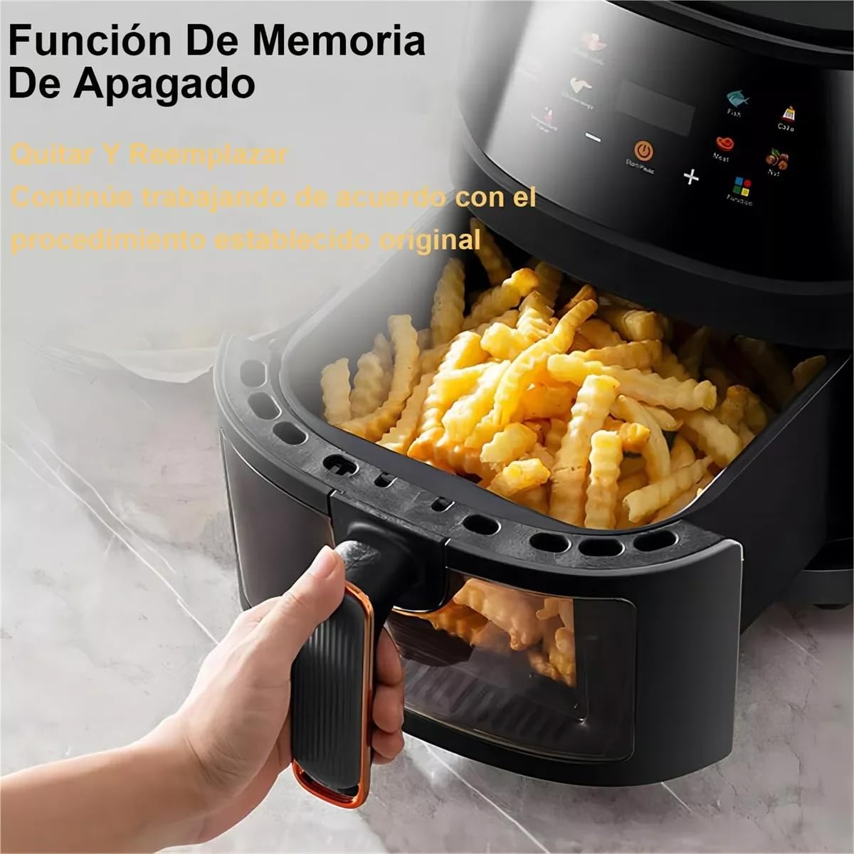 1400W Friggitrice ad aria, 8L Friggitrice senza olio, 8 menu, LED Touch