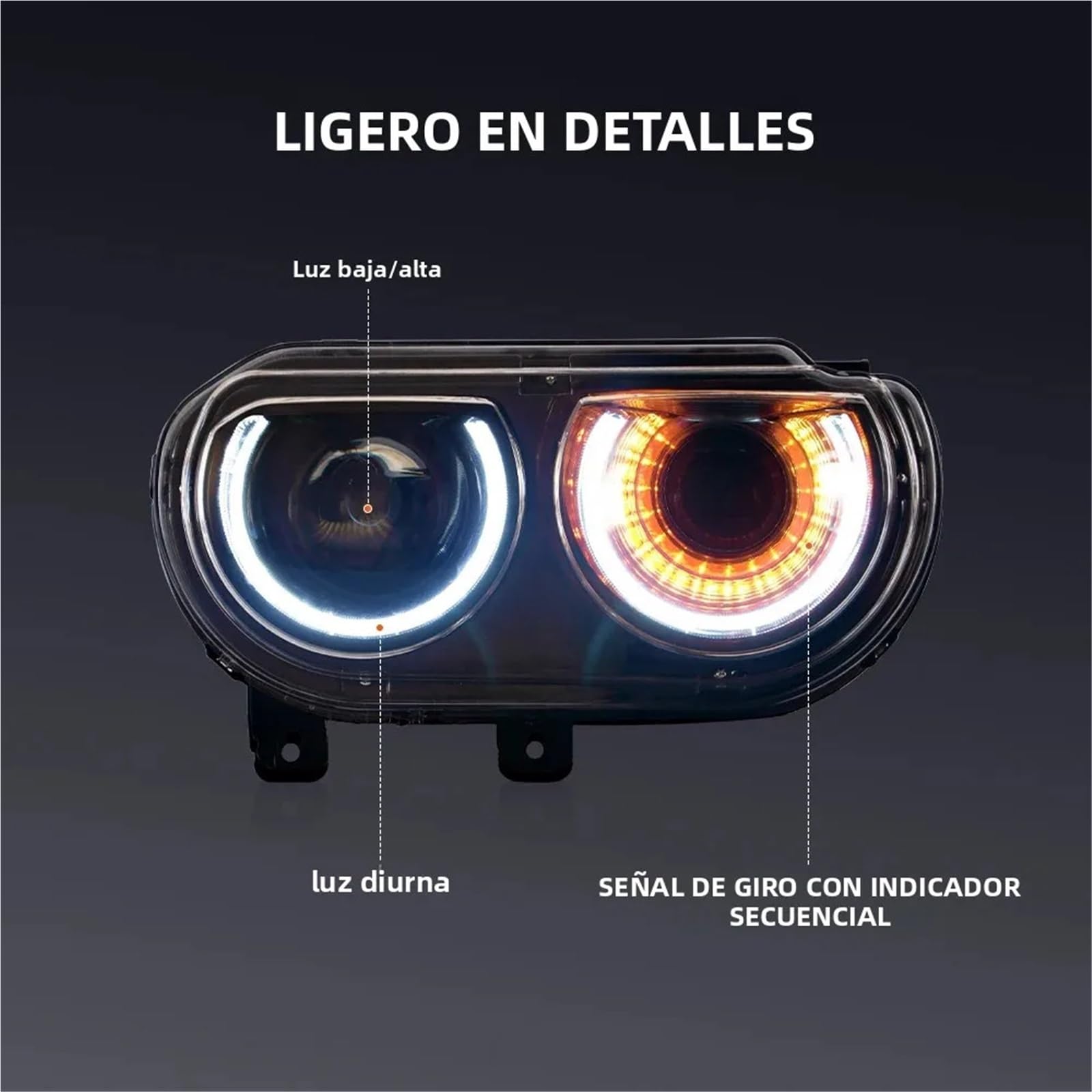 Luce Guida Diurna Per Dodge Challenger 2008-2014 LED-Faro da lavoro