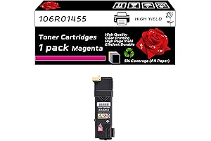 Compatible Xerox 106R01455 Toner Cartridge: High Yield & Vivid Magenta Prints for Phaser 6128 Series