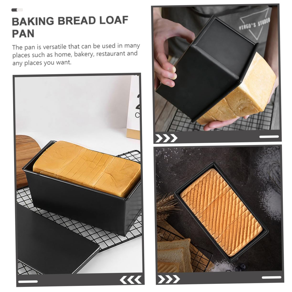NOLITOY Toastbackformen und Wärmeleitung 2 Stück mit Deckel aus Kohlenstoffstahl Antihaftbeschichtete Kastenform Nahtloses Design für Saftiges Brot