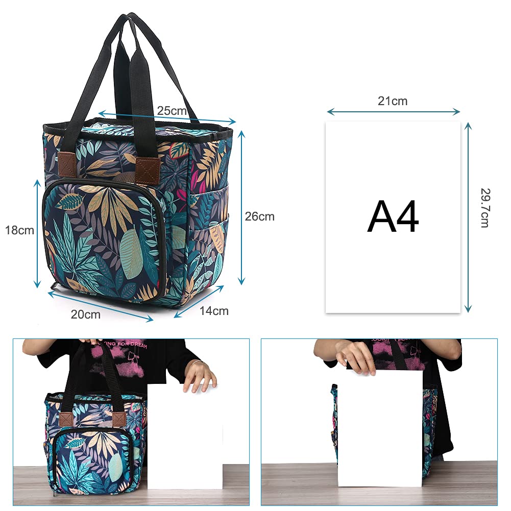 Garen Opbergtas Voor Garen, 3 Tassen Voor Het Opbergen En Vervoeren Van Haaknaalden Breinaalden Wol Garen Linialen En Accessoires