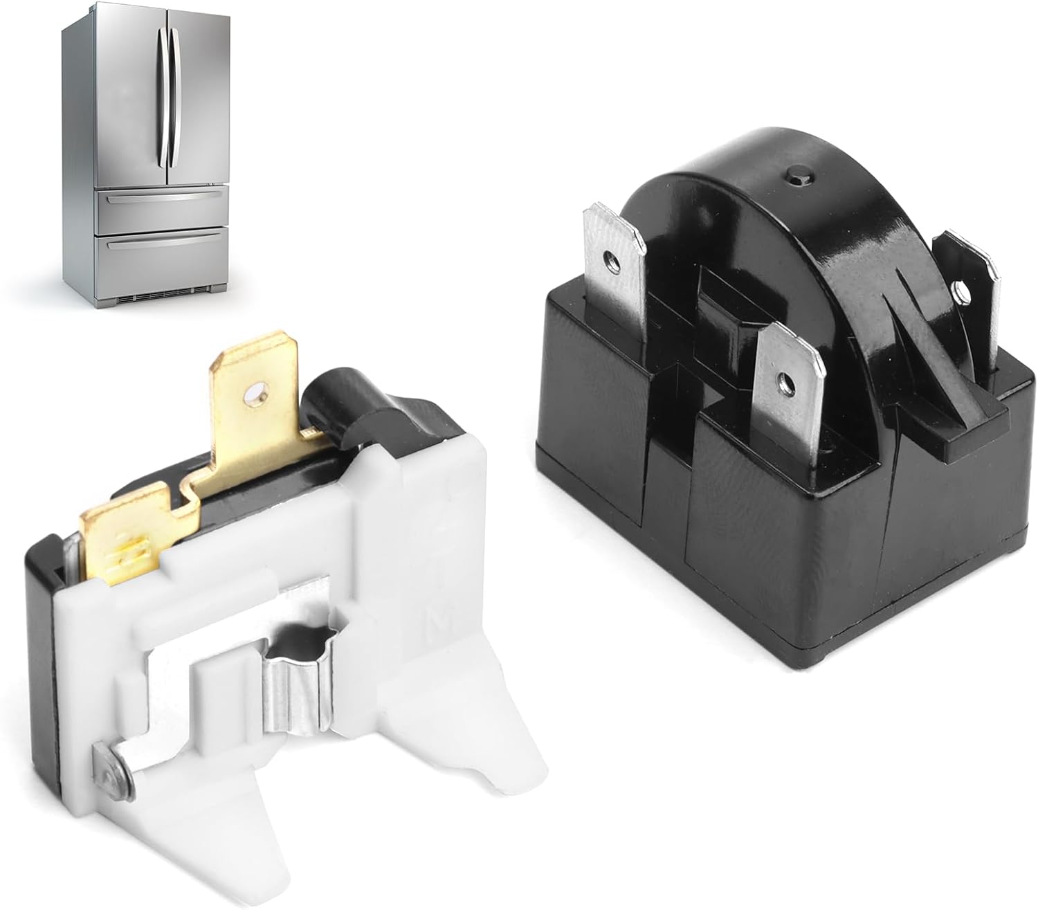 Refrigerator Compressor Start Relay and Overload Protector