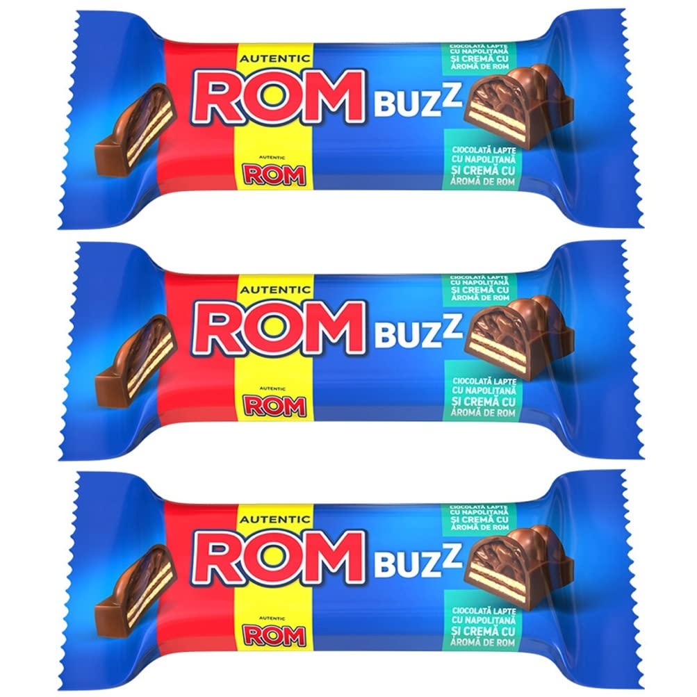 Autentic Rom Buzz Chocolate with Wafer and Cream - SET OF 3 X 50 g