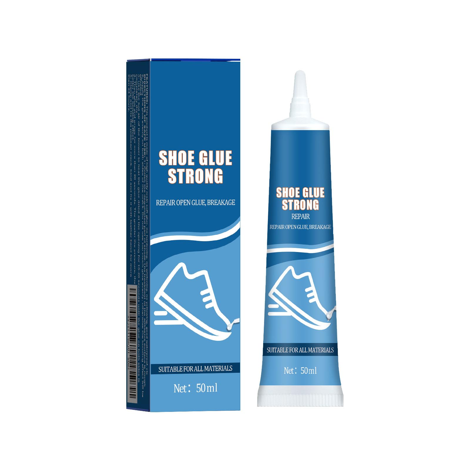 Shoe Glue 50g, Super Glue Sole Repair Heavy Duty, Clear Waterproof Shoe Repair Adhesive, Trainer Adhesive For Boot, Sneaker, Leather, Rubber, Suede, Hiking, Handbag