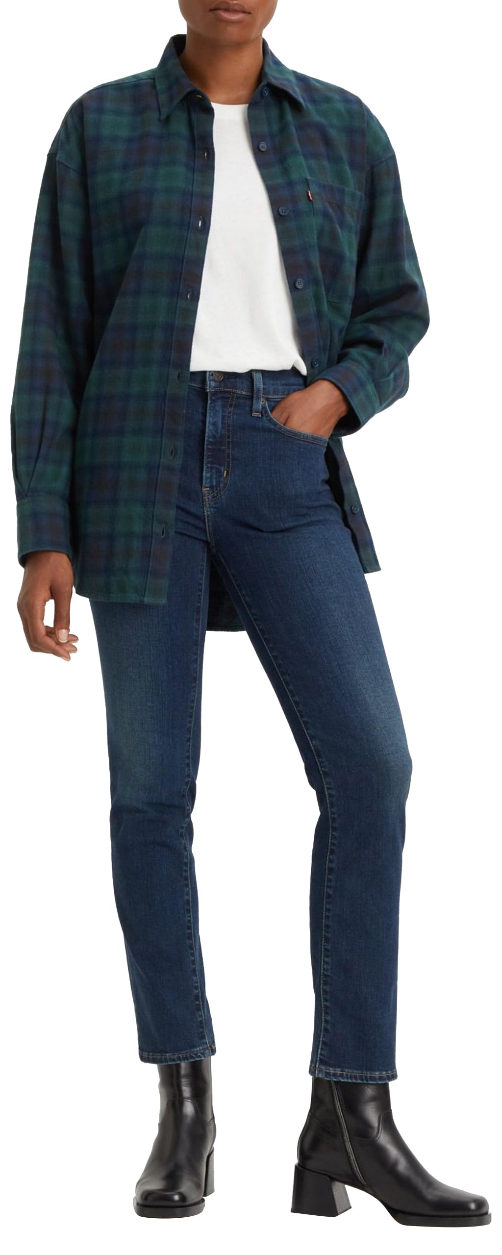 Levi's Women's 724™ High Rise Straight Jeans, Blue Swell, 27W / 30L