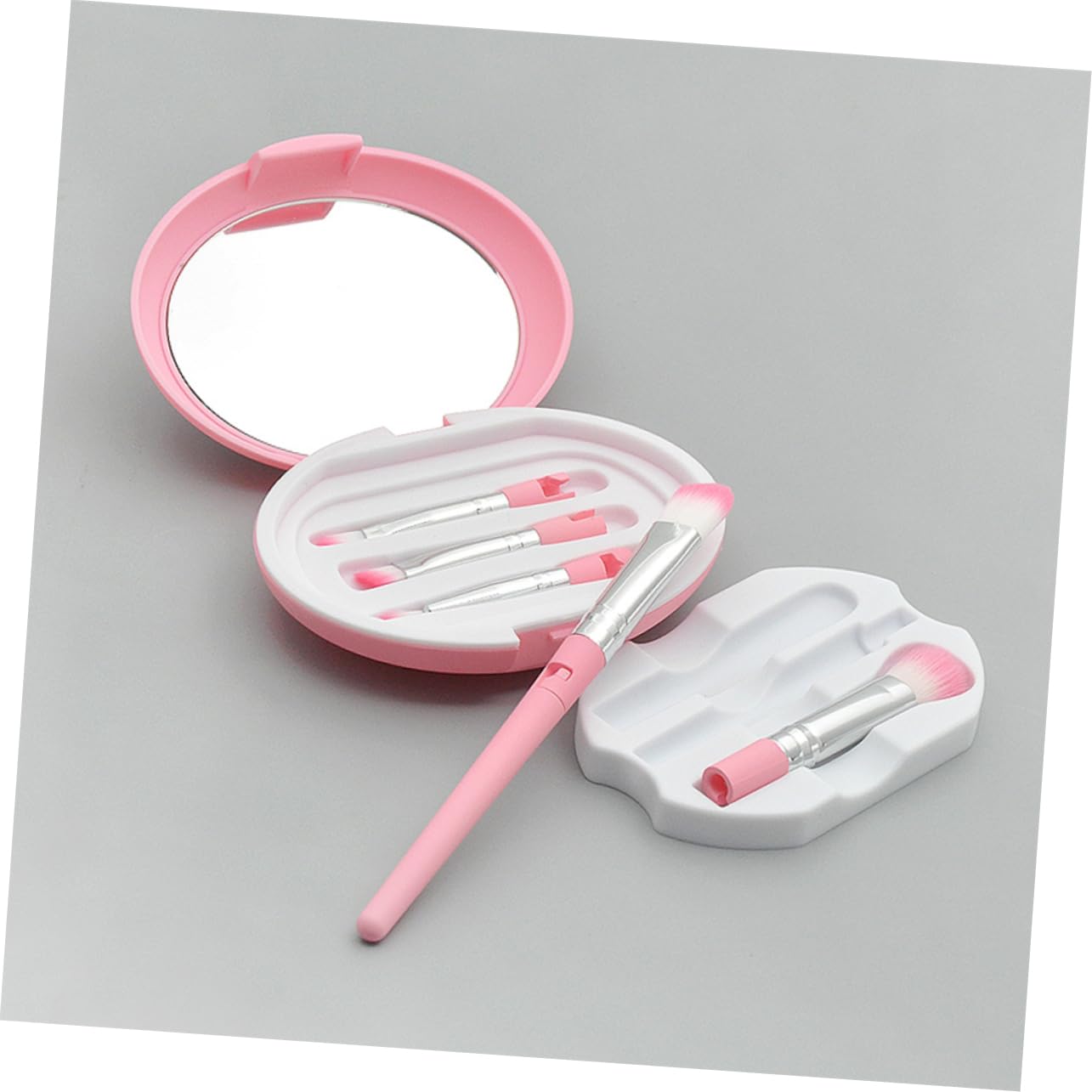 Mipcase Essential Makeup Brush Set 5 Pieces Eye Brush Kit for Women Pink Makeup Tools