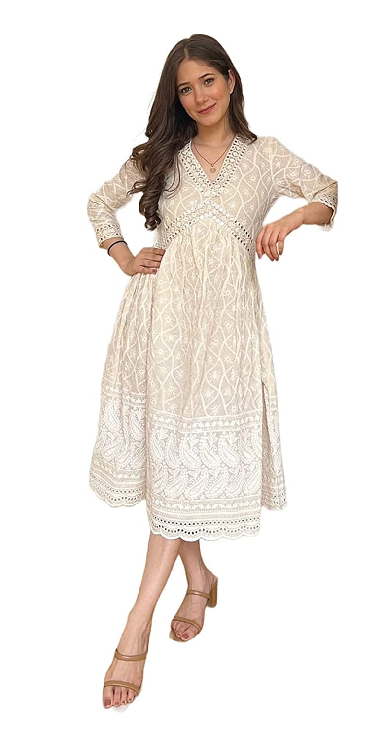 Jaipur Fashion FactoryWomen Ethnic Dress Beige Dress