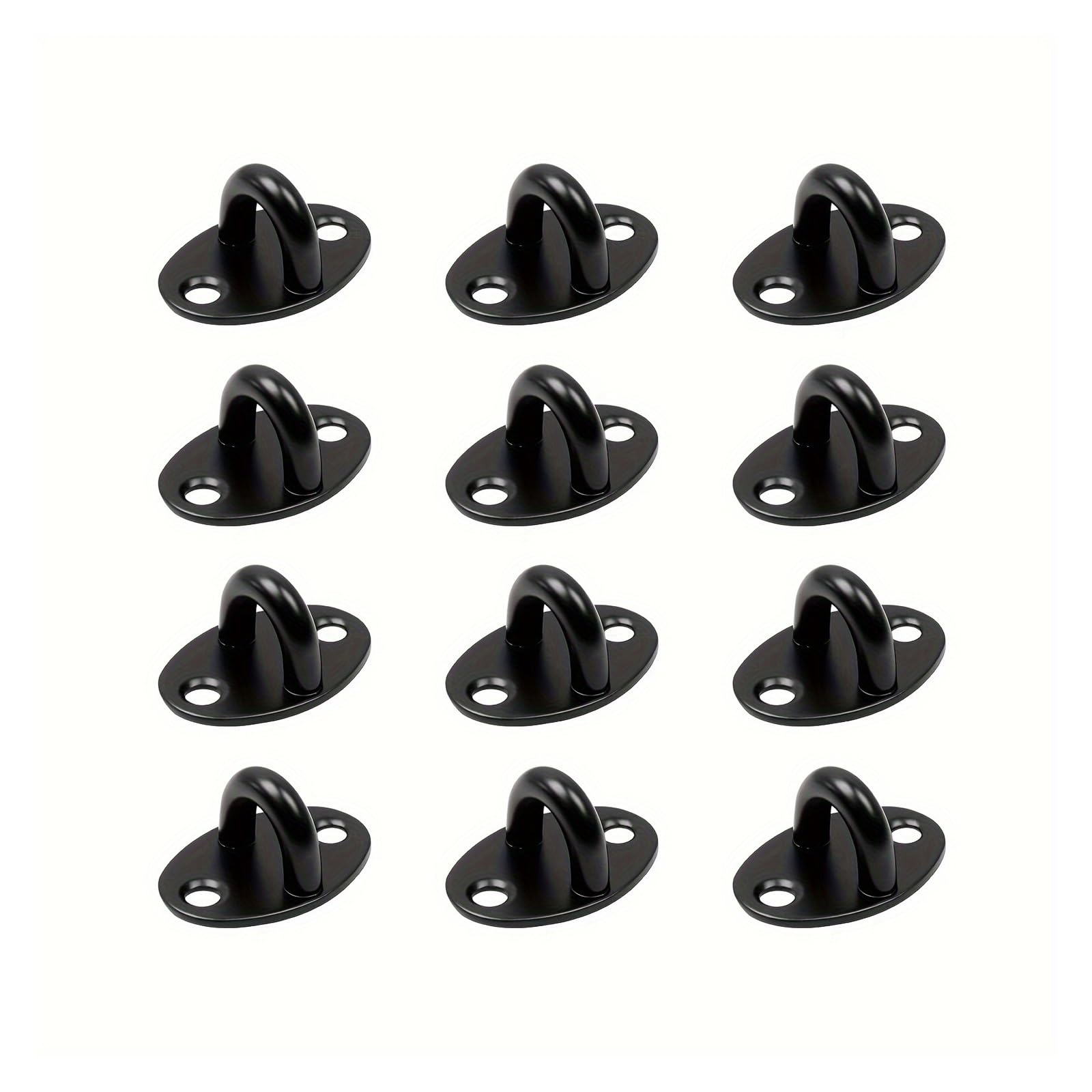 Vnakrny Eye Pate 24Pcs Traditional Wall Mount Utility Hooks, Stainless Steel Heavy Duty Ceiling Painted Finish for Swings Hanging Decor Screws not Included