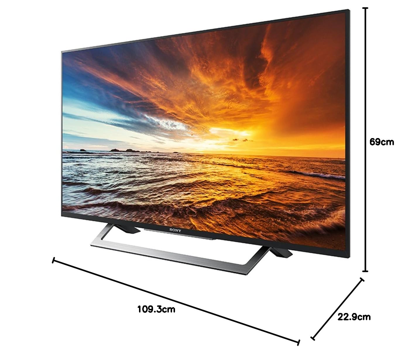 Sony KDL-49WD755 123 cm (49 Zoll) Fernseher (Full HD, HD Triple Tuner, Smart-TV) silber – Ansicht 4