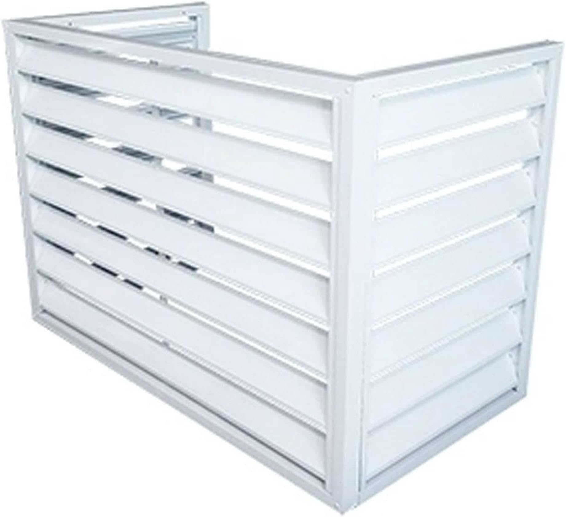 Air conditioner fence for outside units,Dustproof and waterproof, Suitable for indoor and outdoor(White,110*60*80cm)