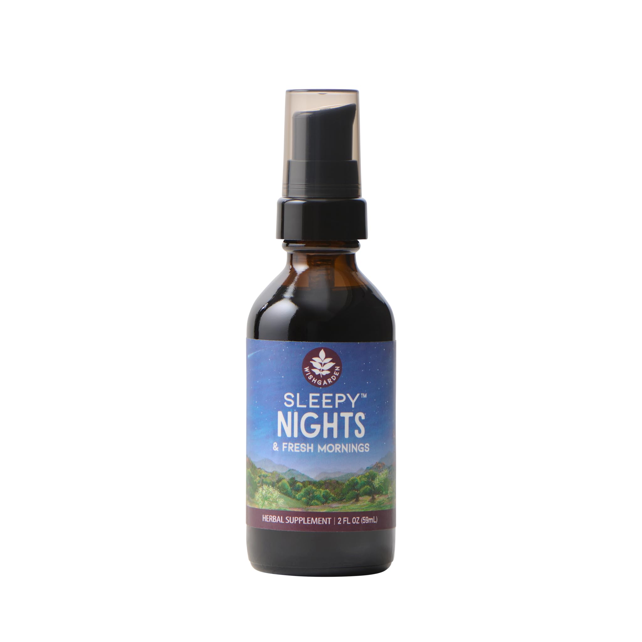 Herbs Sleepy Nights & Fresh Mornings - All-Natural Herbal Sleep Aid Tincture, Organic Sleep Supplement with Passionflower, Hops and Scullcap, Supports Deep Sleep & Healthy Sleep Cycles, 2oz