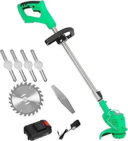 Roçadeira Eletrica a Bateria 24V 1200W 18000RPM Cortador Aparador Máquina de Cortar Grama Eletrico Sem Fio Potente