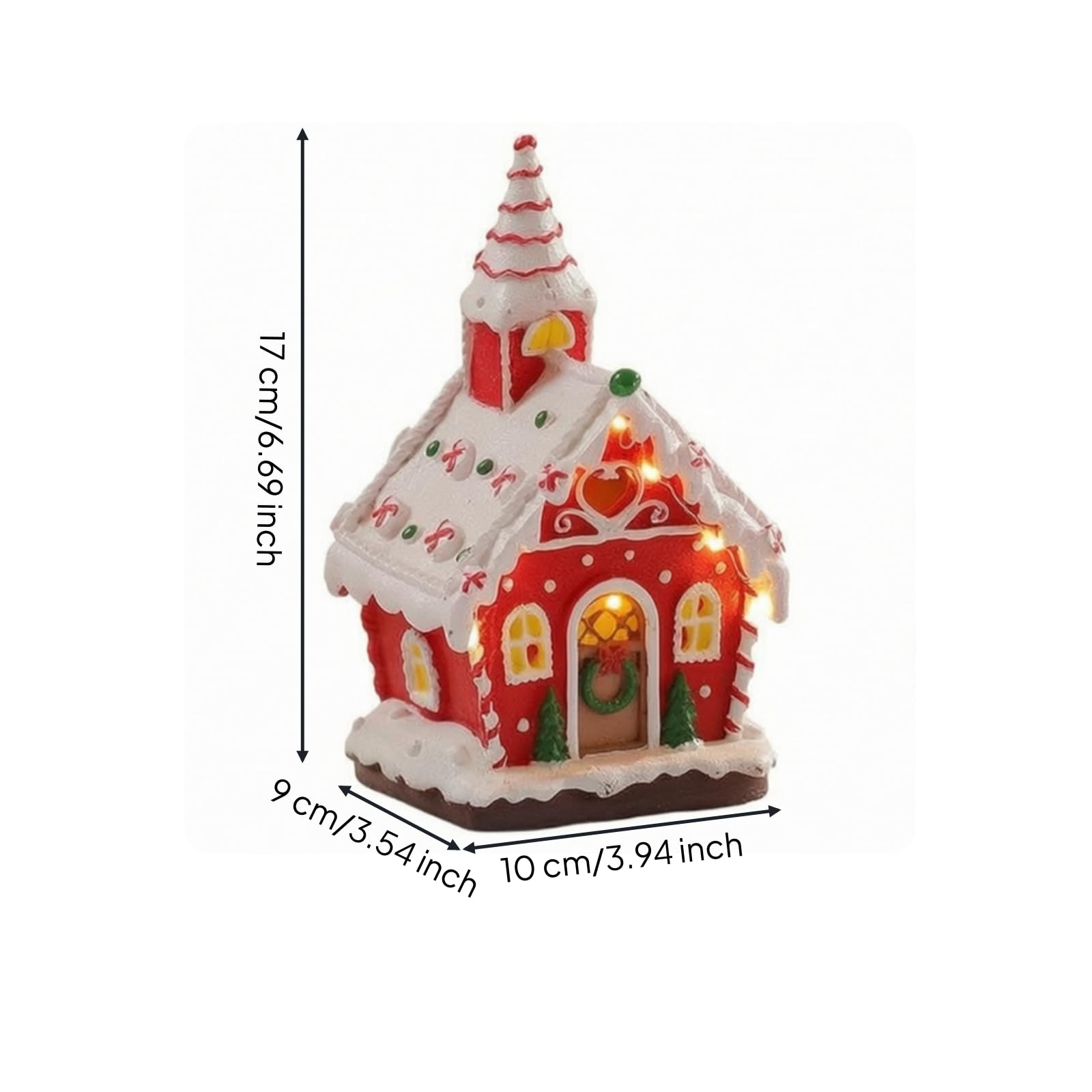 rockible Casa Naviña Luminoso Casa Luminosa Doble Alimentación por USB o Pilas, Naviña con Luz, Cálido, para Chimenea, Estantería, Estilo C