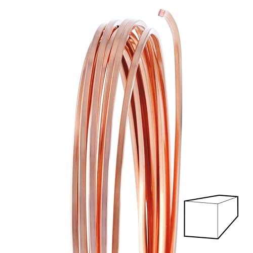 WireJewelry 12 Gauge Square Dead Soft Copper Wire - 25 Feet - Copper - 12 Gauge