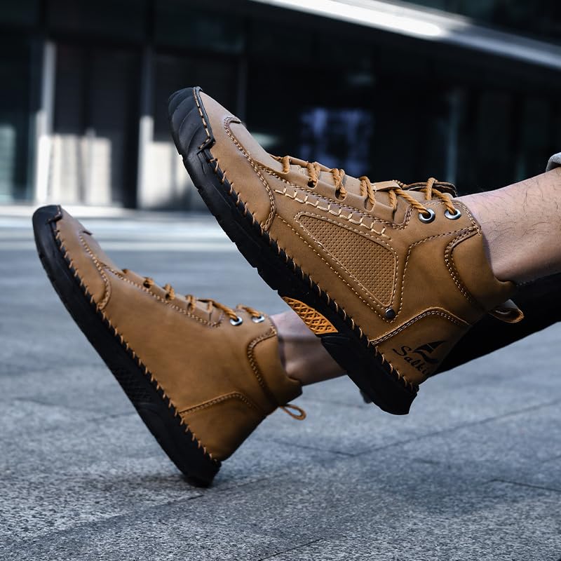 Sawbehind Mens Boots, Men's Comfortable Handmade Leather Boots – Waterproof, Arch Support, Pressure Relief3