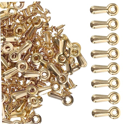 Image of 160Pcs Picture Frame Backing Clips with Screws Easy Installation Turn Buttons for Hanging Photos and Crafts Versatile Frame Fixing Hardware