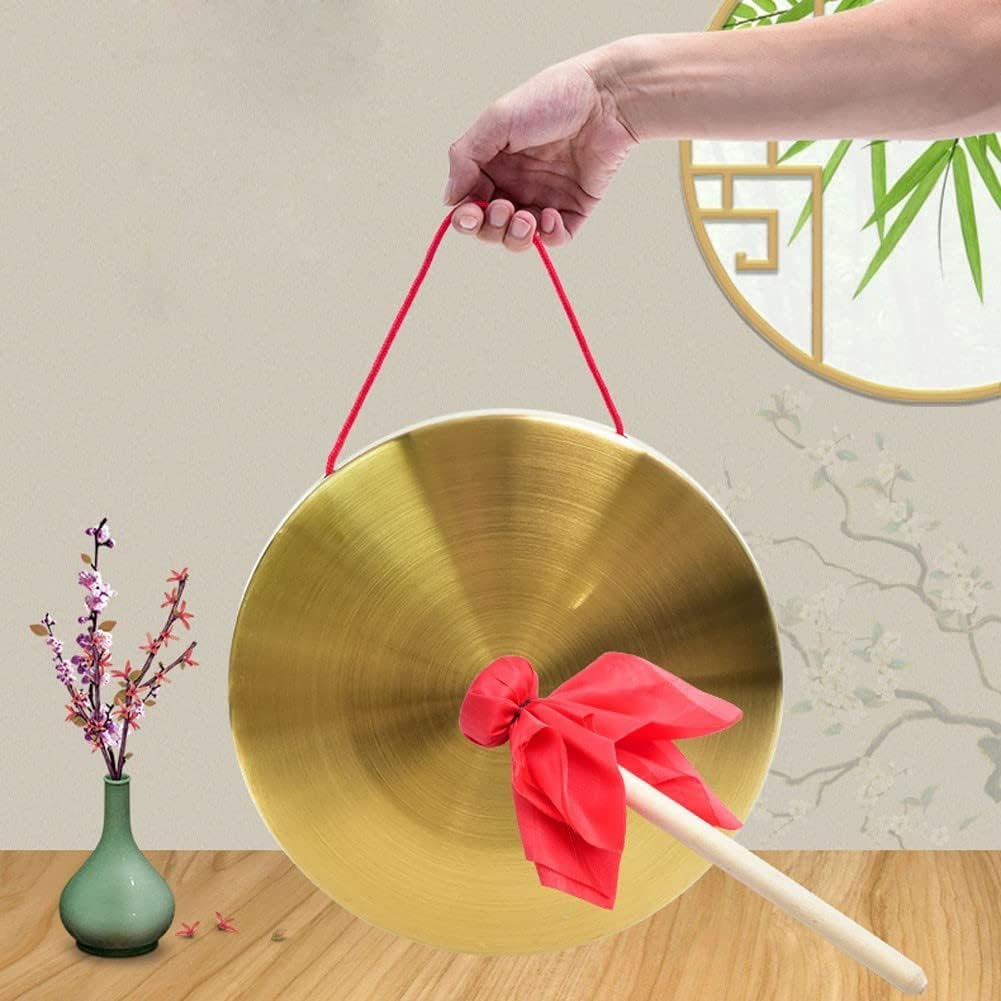 Gong Gong Chinois Grand Gong Mini Gong 15Cm-60Cm Instrument de Gong et de Tambour Pur plaqué Bronze