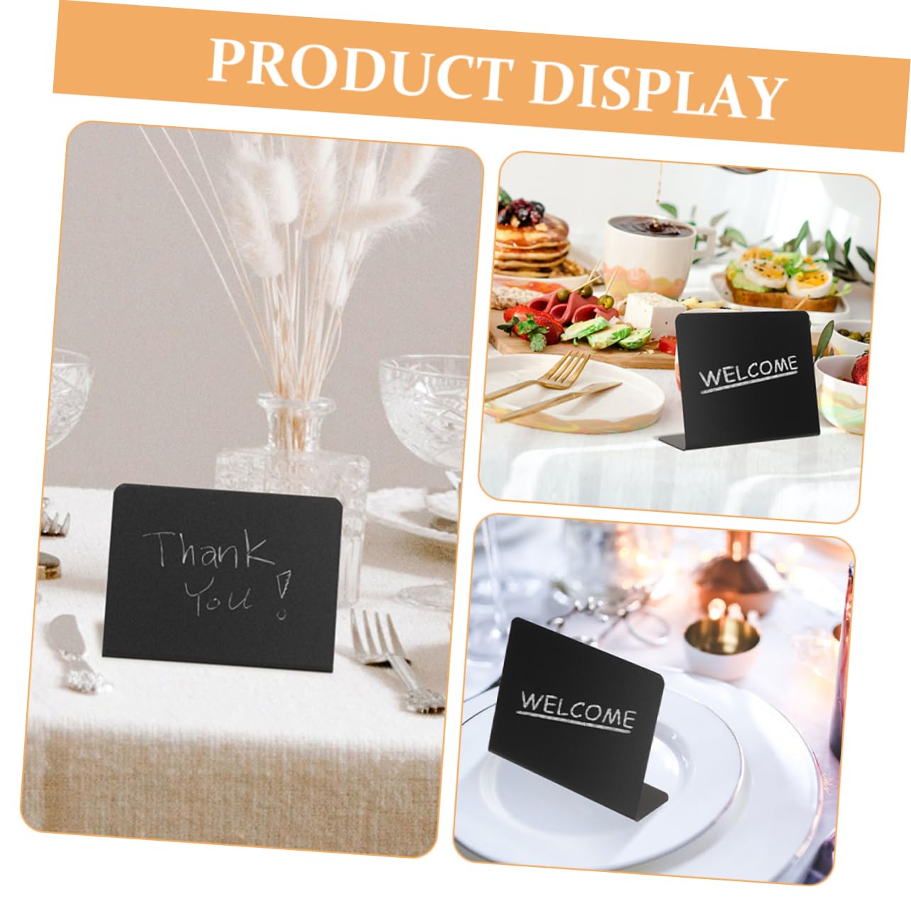 NUOBESTY 36stücke Multifunktionale Mini Kreidetafeln Für Preise Tischkarten Und Nachrichten Förmige Desktop-anzeige Für Partys Hochzeiten Und Restaurants