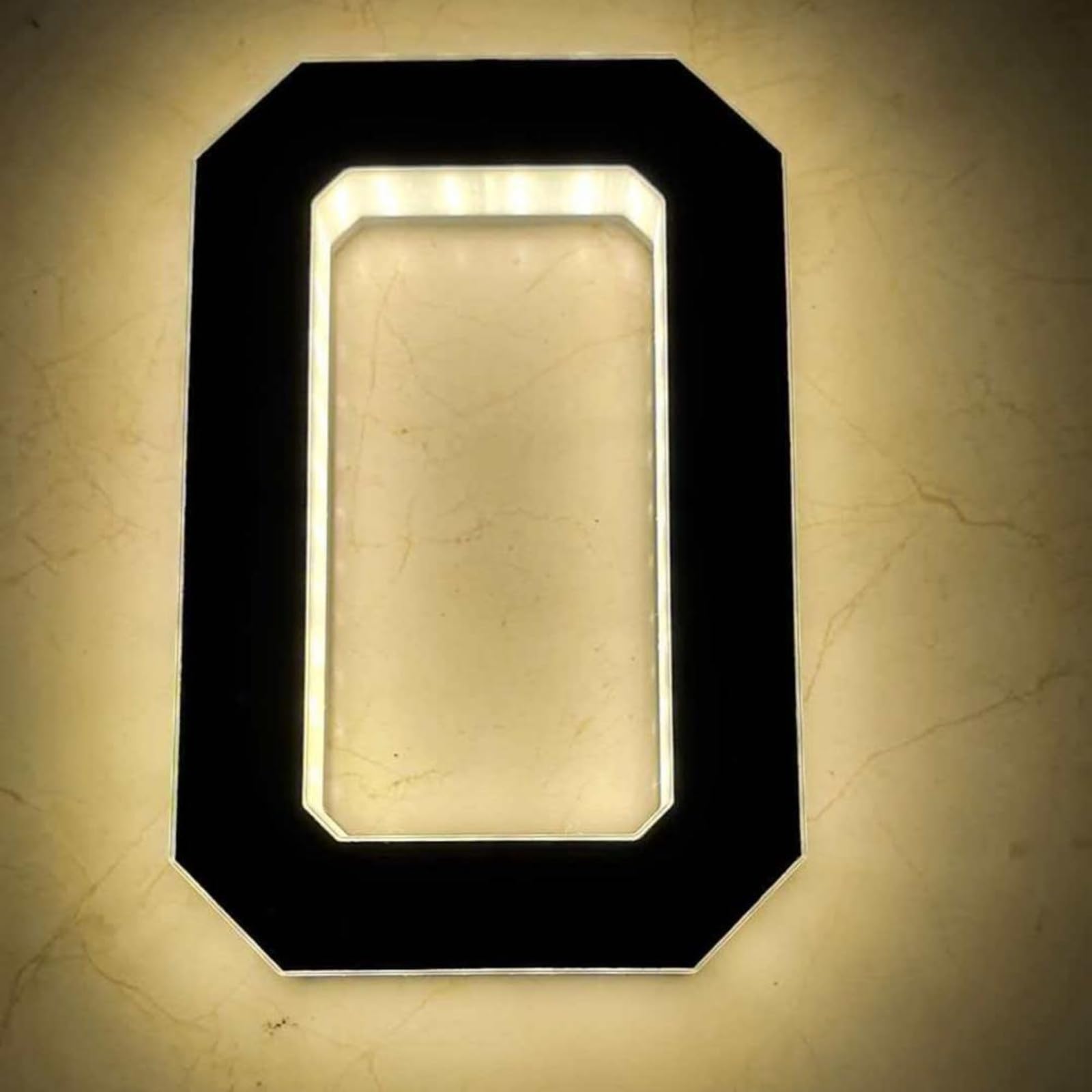 Znak numeru domu, Oświetlony energią słoneczną numer domu podświetlany na zewnątrz adres LED wodoodporny nowoczesny znak świetlny Home Decor(1)
