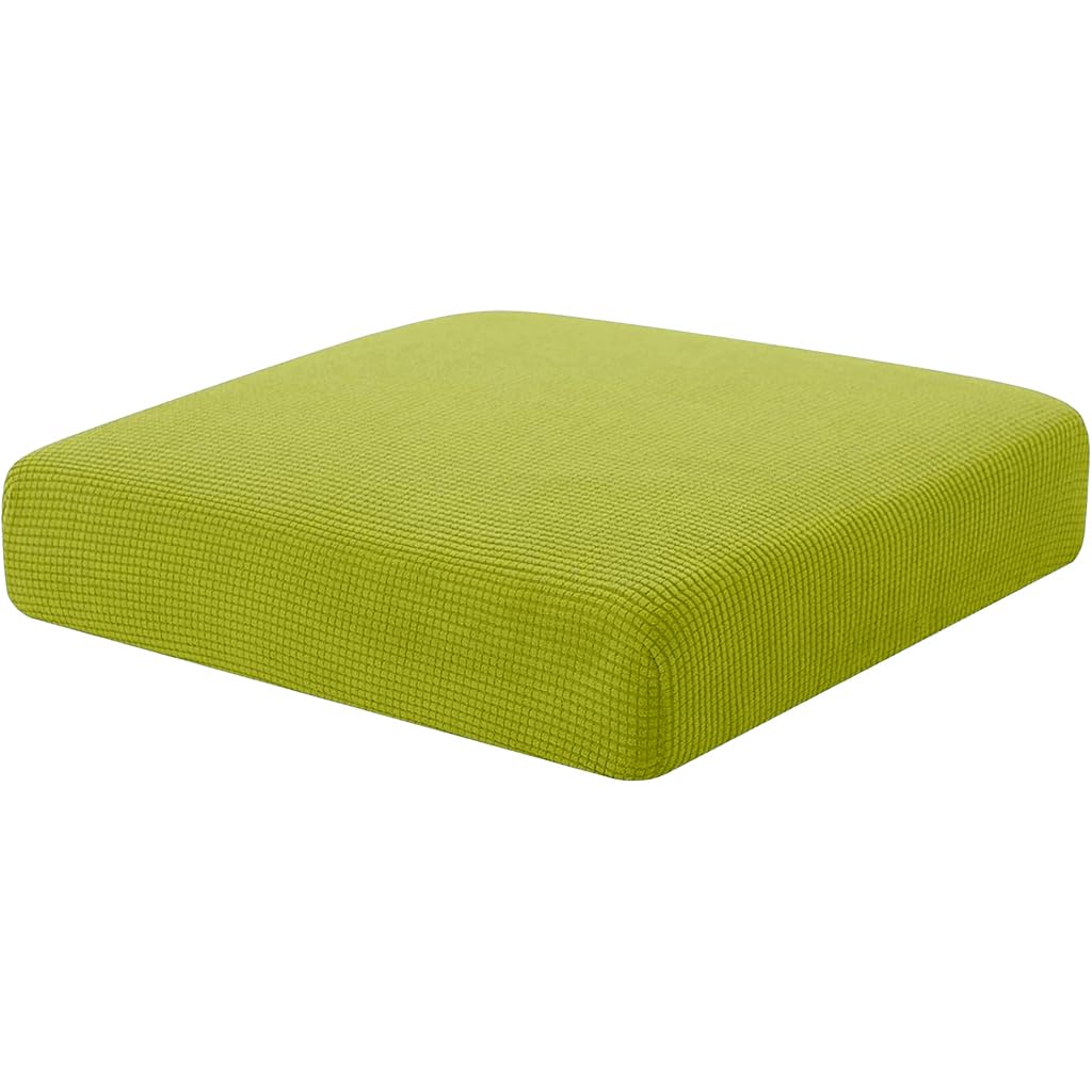 HASTHIP® Sofa Seat Cushion Slipcover, Fashion Stretchy Textured Sit Pad Cover Slip-on Seating Cushion Cover for Sofa Seat Pad, Zabuton Prayer Mat, Meditation Kneeling Mat, 50-70cm, Fresh Green-image-41