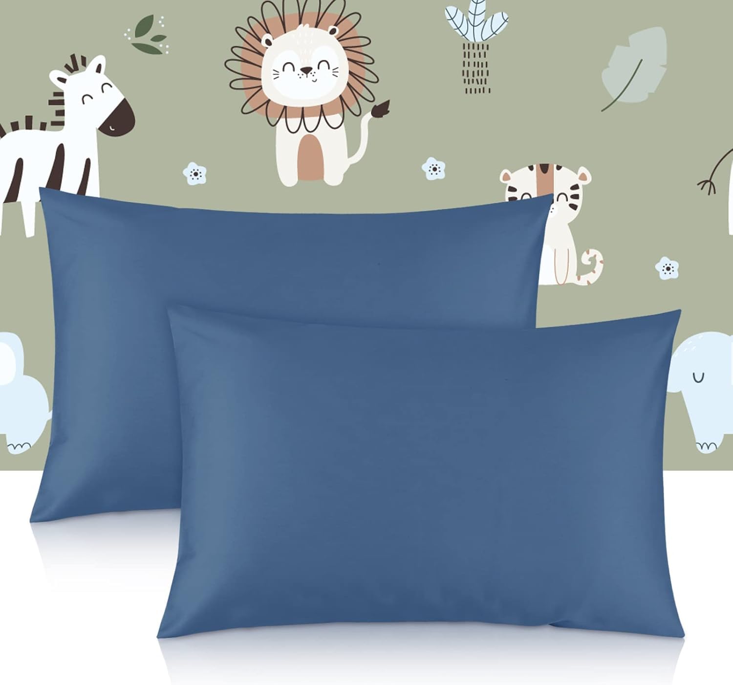 Toddler Travel Pillow Cases Set of 2, 600 Thread Count 100% Egyptian Cotton Pillow Covers with Flap Closure - (13x18, Dark Grey, Flap Closure)