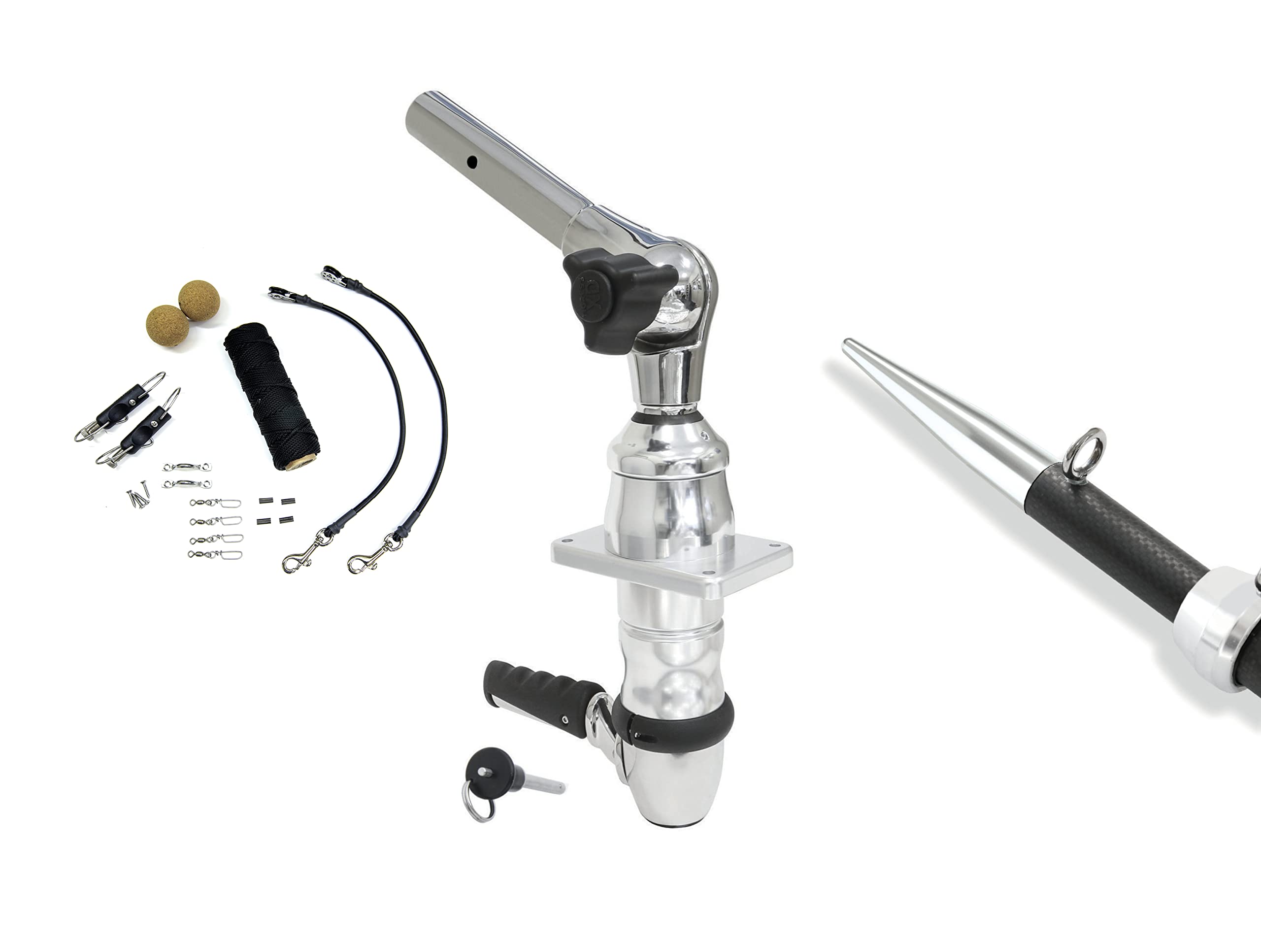 Tigress XD Top Mount System, Premium 18' Carbon Fiber Ultimate Rigging Kit with Tigress Track Telescoping Outriggers