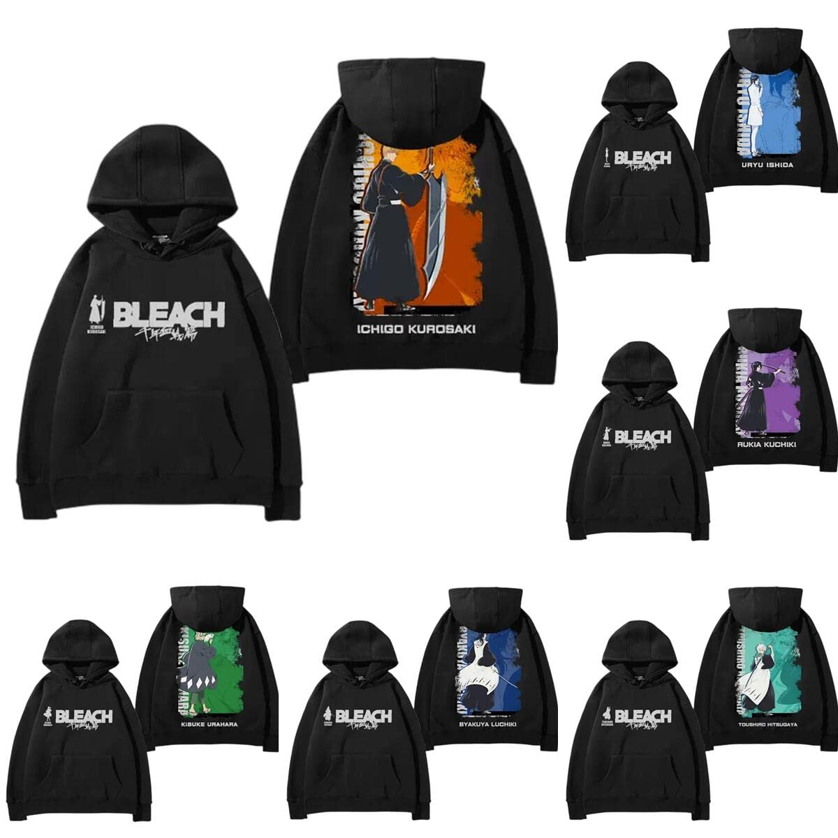 Amazon.co.jp: ブリーチ BLEACH パーカー 長袖 黒崎一護 千年血戦篇 